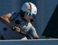La stratega Sophie Steinlein usa la sua forza per il Germany SailGP Team. Sabato, la sua compagna di squadra Anna Barth è stata chiamata a