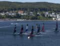 The SailGP fleet off Sassnitz.