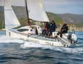 The Flaar 24 is an exciting addition to the sports boat class from Hungary. The racer is made of carbon fibre, is correspondingly light and easy to trailer thanks to its swivel keel. Hull length 7.23 m; width 2.53 m; weight 750 kg; from 77,230 euros