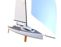 Powerful sail plan with squarehead mainsail and 80 square metre gennaker