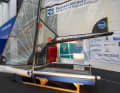 The rig comes from a 49er, the boom sits lower for sailing. New sails are also to be rigged for the competition