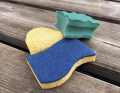 Sponges: transport water and detergent to the dirt and clean mechanically. The abrasive side can leave scratches