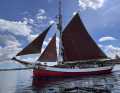 The "Dagmar Aaen" at yesterday's "cast off"