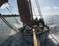 Pushes a mighty bow wave: the hull is trimmed for volume for a large payload