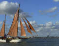 The steel gaff ketch "Johanna" is suitable for navigating the Elbe and its tributaries thanks to its side swords and shallow draught