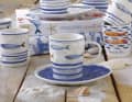 The "Bord le mer" tableware series from Soulkisses features maritime motifs