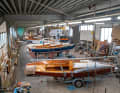 The shipyard hall has space for 15 ships. In winter, it is constantly full and repairs are carried out