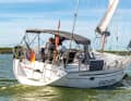 Unlike current cracks, the Oceanis constricts aft. You notice this in the berths