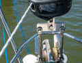The new solution for the furling jib bracket looks great. A simple sheet of metal with holes and a tensioner replaces the ...
