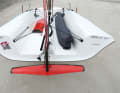 For a stable flight. The elevator on the rudder blade also raises the stern of the boat