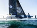 Diese Trimarane stehen aufgrund mehrerer Zusammenstöße mit unbekannten Objekten bei der Arkea Ultim Challenge als Wal-Mörder in Verruf