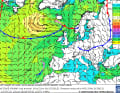La mappa delle previsioni meteorologiche aggiornata del DWD.