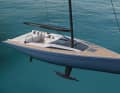 Chic et intelligent. Le nouveau Daysailer de Grand Soleil se caractérise par une cabine plate et cunéiforme et des lignes assez radicales à l'arrière, avec une ligne de flottaison très creusée.