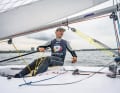 Le barreur d'Ilca-7 Julian Hoffmann.