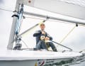 Il timoniere dell'Ilca-7 Julian Hoffmann è stato il miglior concorrente tedesco a Qingdao.