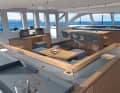 View of the interior of the new flagship: the Gunboat 80
