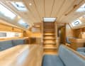 Below deck, it follows the typical shipyard line, but sets a new standard with its large windows, among other things