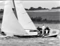 Under full sail. The Regent was designed as a ketch, but the owner wanted a slip-rigged rig
