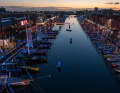 The view of the starting harbour of Le Havre