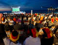 Football right by the water: there are numerous public viewing options along the entire German coastline