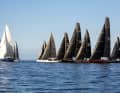 The championship sailors at the start of their first race: the Sundwoner.
