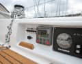 Useful details: the engine panel, autopilot and the switches for the navigation lights are conveniently located in the stern.