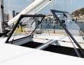 Two large deck hatches make the saloon light and friendly. They open in opposite directions, allowing the fresh air supply to be regulated