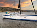 Hallberg-Rassy 50 à l'ancre. La marque est de loin en tête de la liste des yachts de rêve