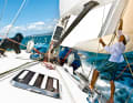 Very experienced dogs can also sail on deck. However, a lifejacket is recommended