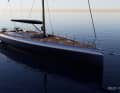 Cautiously radical: Felci gave the 24 metres round chamfered hull edges, a full bow with a kink in the vertical stem and a slightly constricted stern without hard chines.