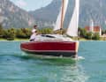 Modern instead of fairytale: the Idea 21 on Lake Forggensee in front of Neuschwanstein Castle