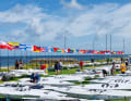 Die Flotte der 153 startenden Ilca 7 aus 52 Nationen ist bereit …