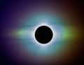 La foto mostra l'eclissi solare totale del 2 luglio 2019 sopra l'osservatorio di La Silla dell'Osservatorio europeo australe.
