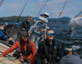 The crews in the Clipper Race consist mainly of amateurs who sail either individual legs or the entire round-the-world race.