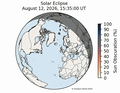 Verlauf der Sonnenfinsternis am 12. August 2026.