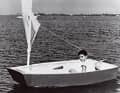 Wednesday, 3 September 1947: Eleven-year-old Clifford McKay Jr. on his maiden voyage with the prototype of the original Optis