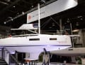 Wider and even fuller in the foredeck area. The hull lines document the general trend in the development of modern cruising yachts