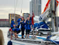 Die Crew der "Triana" vor dem Start