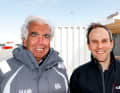 Sailing makes you happy: Germán Frers and Sören Gehlhaus in the harbour of Nautor after an exciting but rather autumnal summer afternoon on "Haromi"