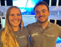 The team captains for the German crews in the Youth America's Cup and the Puig Women's America's Cup: Paul Farien and Carolina Werner