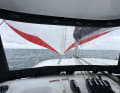 The central furling system ensures an extremely stable stance despite the large sail area.