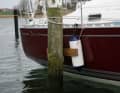 When fitted to a bollard in this way, the fenders cannot slip