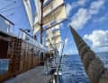Die Crew der "Sea Cloud II" setzte jeden Tag die Segel des Dreimasters.