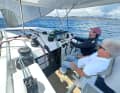 Compared to the previous model, the steering position is much more spacious. Two sailors sit comfortably here and are not in each other's way during manoeuvres.