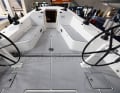 The cockpit of the XR 41 is huge, the control columns are mounted as far out as possible to give the helmsman the best possible view of the sails