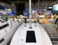 Where a deck hatch for the saloon would otherwise be expected, the shipyard has provided a large solar panel