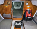 With more than two people, the small interior becomes cramped