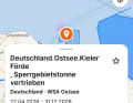 So sieht eine Warnung auf der Karte aus.