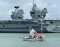 "Galiana WithSecure" passiert auf dem Weg zurück in den Hafen "HMS Queen Elizabeth"