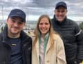 La relève allemande de l'America's Cup en plein essor (de dr.) : Marc Pickel, promoteur et coordinateur, Carolina Werner (manager de l'équipe féminine allemande pour la Women's America's Cup) et Paul Farien, initiateur et directeur d'embRACING.